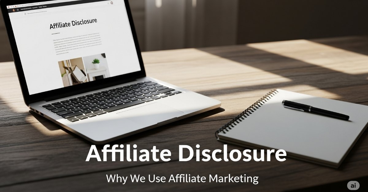 Laptop showing Affiliate Disclosure page