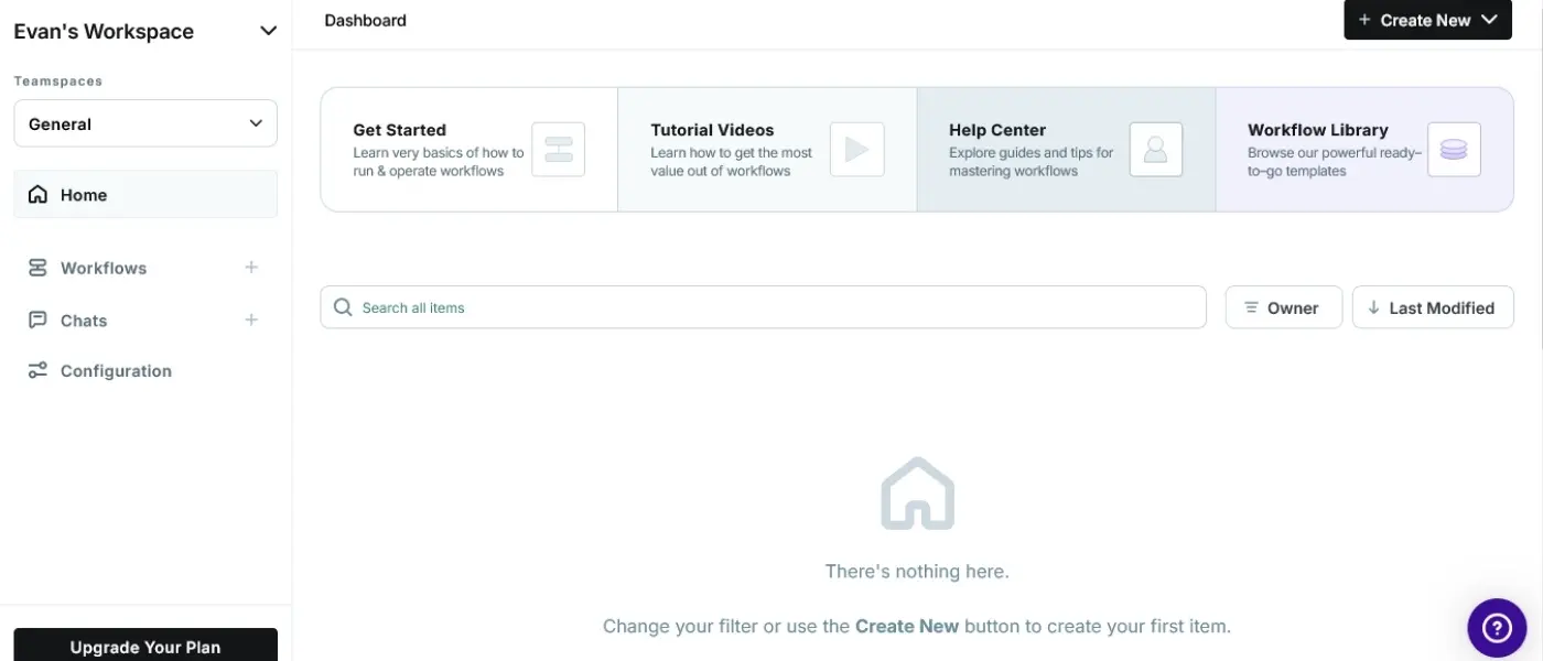copy ai user interface