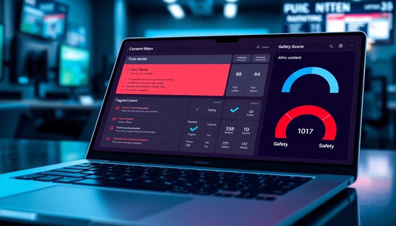 AI content moderation dashboard