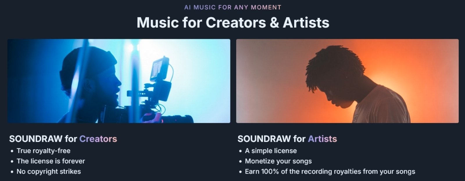 soundraw for creator and artist