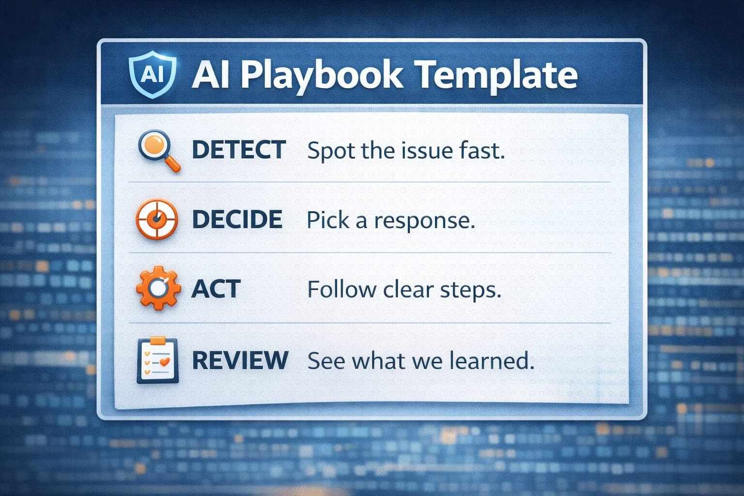 AI Playbook template