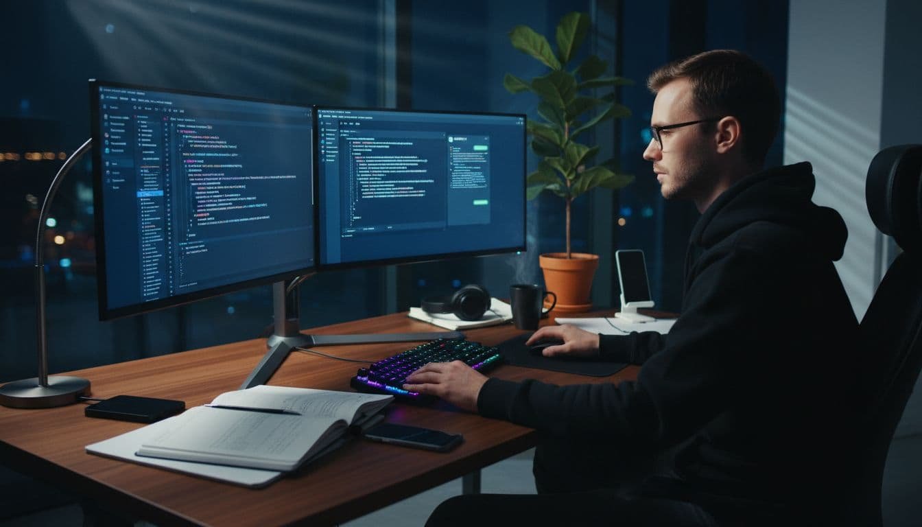 Developer using chatgpt for coding python