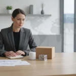 SourceReady review featured image showing AI-led sourcing and procurement with product samples and quote comparison paperwork.