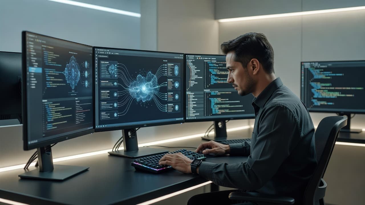 A security engineer reviewing anonymized data pipelines on a computer screen.