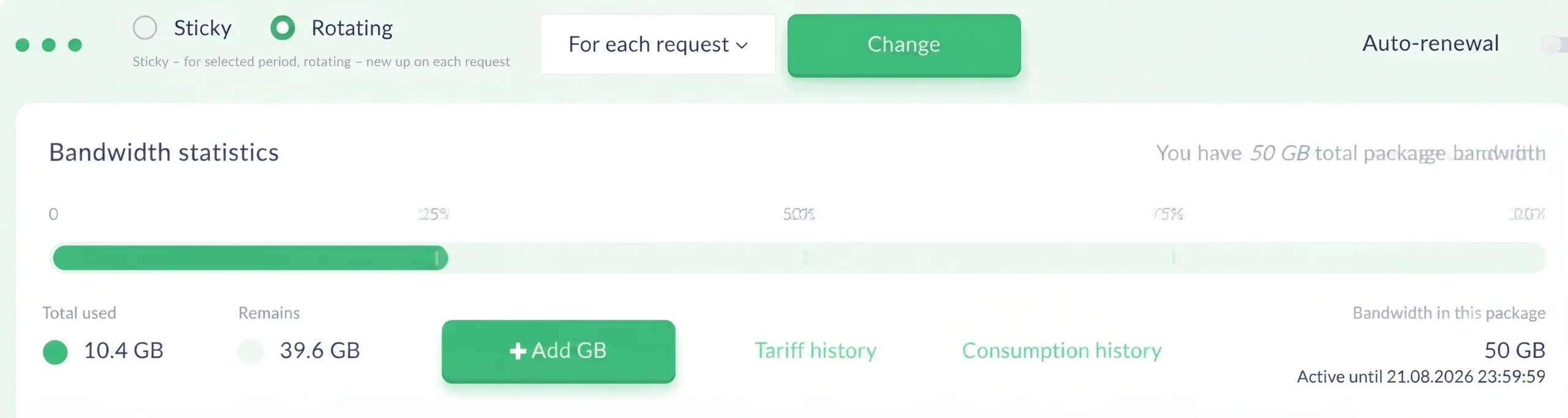 proxy-seller dashboard