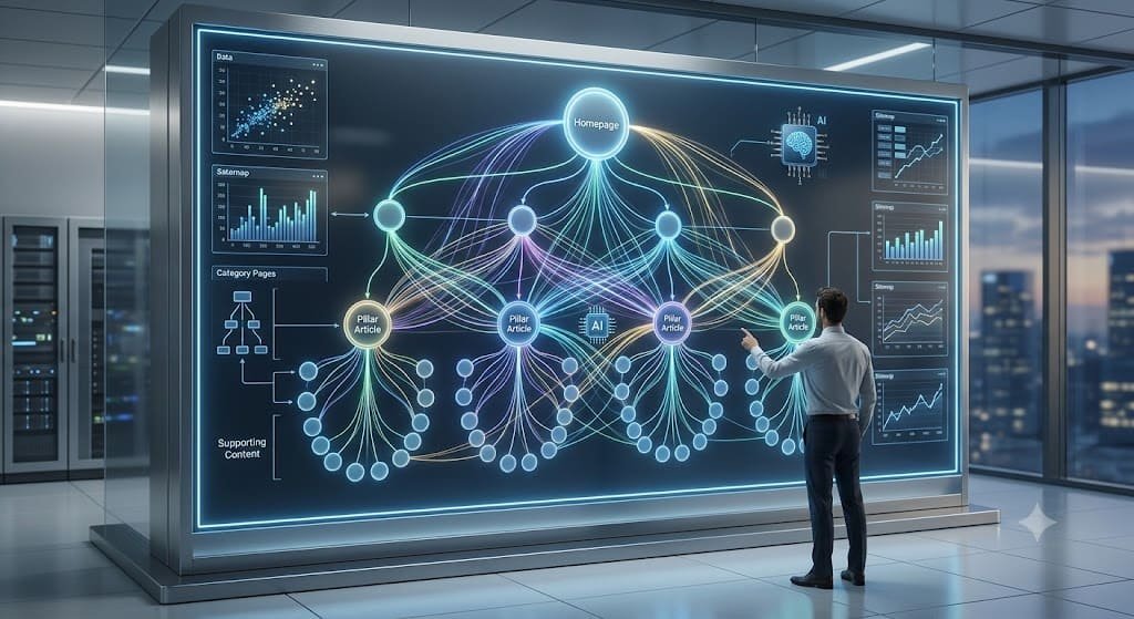 Website structure with internal linking for AI understanding