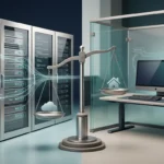 AI coding privacy: cloud assistants vs. local models 7 Cloud servers share code while a local workstation sits behind a privacy shield.