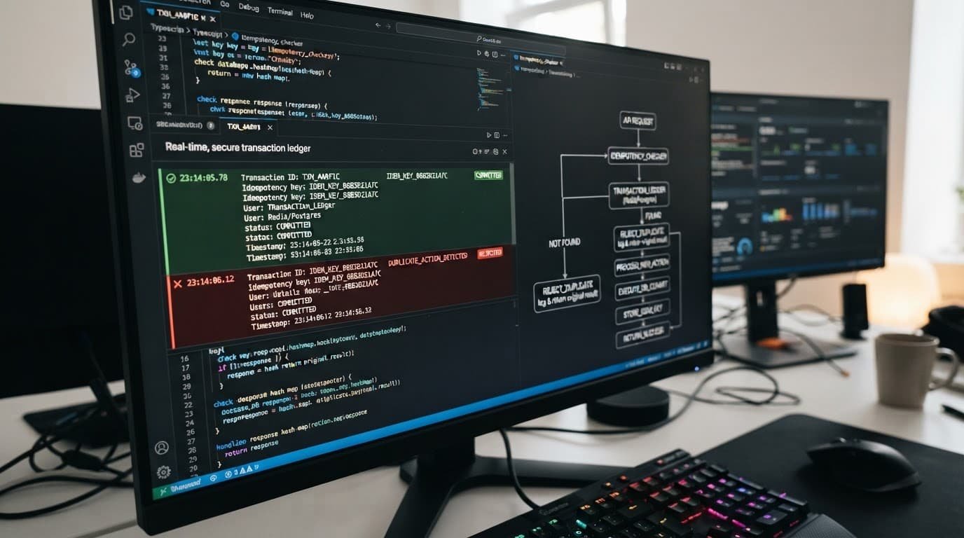 Developer screen showing a secure ledger and connected key-generation workflow.
