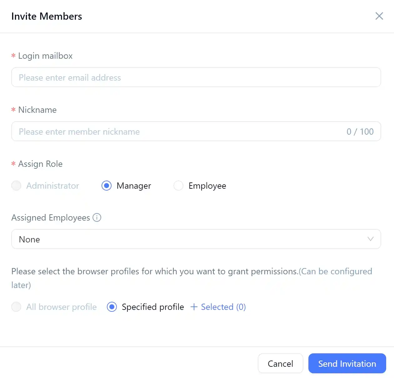 team management dashboard MoreLogin Cloud Phone