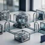 AI agent architecture for small SaaS teams in 2026 1 Layered software modules connect through security gates to a central reasoning core and stop barrier.