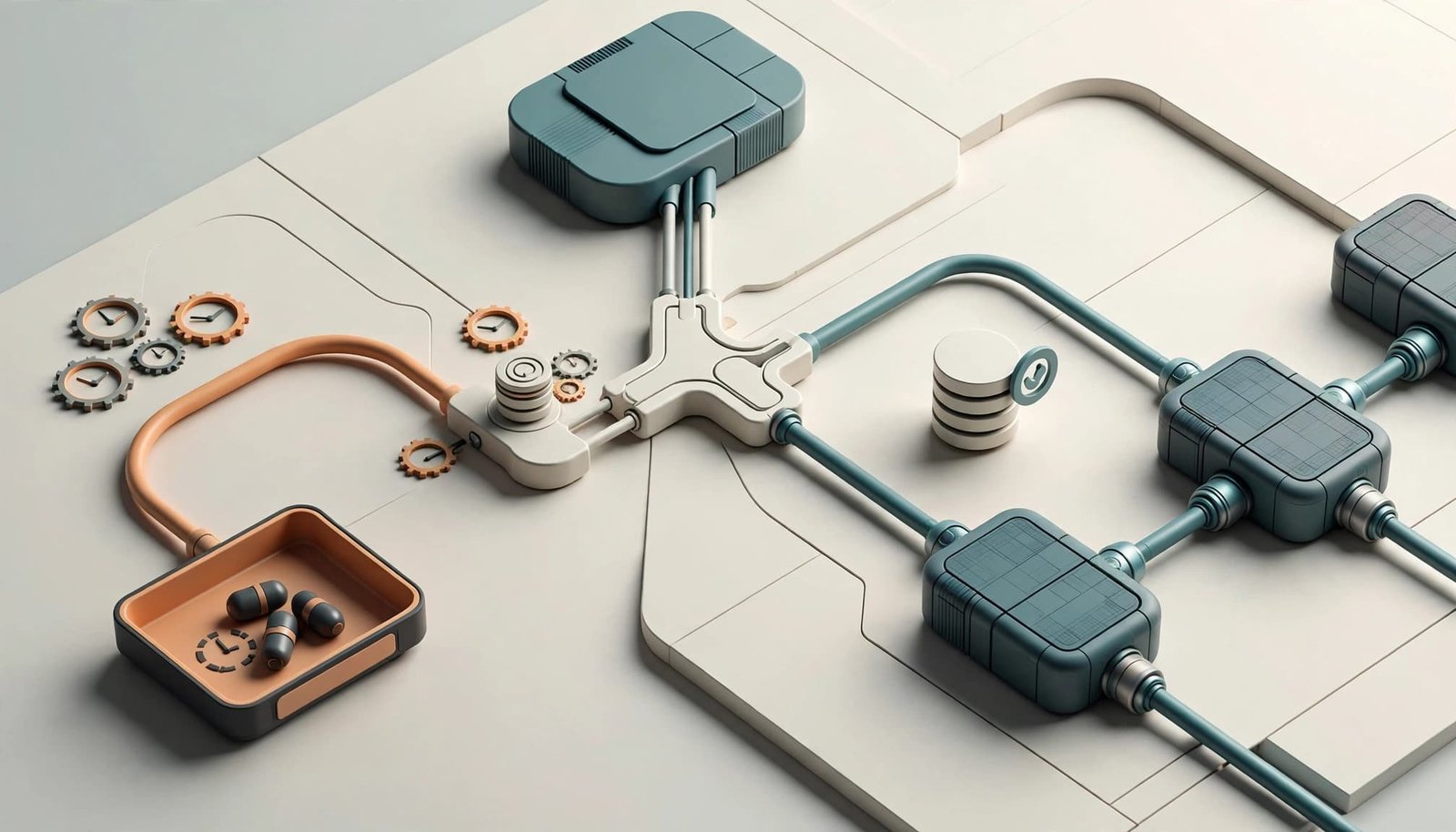 A branching workflow routes one failed task into an isolated tray while other tasks continue.